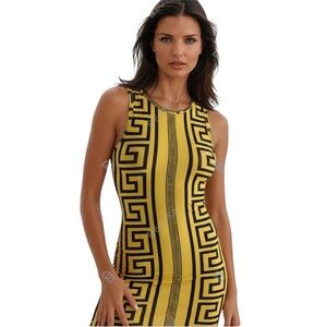 NICE FOREVER | Grecian Print Midi Dress Sz M